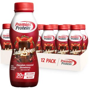 Batido de Proteína Premier INDULGENCE, Fresa Cubierta de Chocolate, 30 g de Proteína, 170 Calorías, 3 g de Azúcar, 11.5 fl oz, Paquete de 12 - Product Image 6