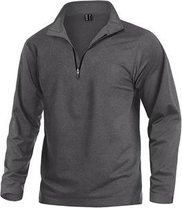 Premium <b>mens</b> half <b>zip</b> top 420 GSM cotton <b>fleece</b> warm winter pullover OEM & ODM custom logo embroidery factory direct - Product Image 6