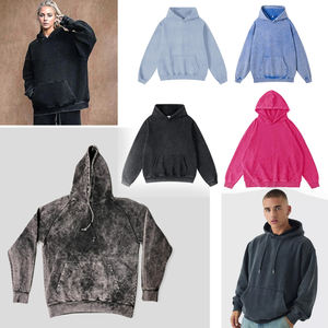 OEM Custom Acid Washed Winter Hoodies Heavy Cotton Fleece 320GSM Streetwear Fashion Bulk Supply Bangladesh Fabricant Exportateur - Product Image 1
