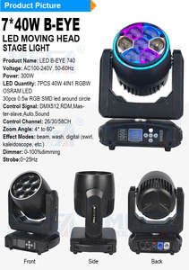 7x40W RGBW 4in1 DMX 512 LED 세척 줌 꿀벌 눈 무대 디스코 디제이 파티 클럽 바에 대한 움직이는 헤드 라이트 주도 - Product Image 2