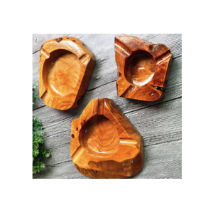 2023 Mini bandeja de basura antigua de lujo hecha en EE. UU. Cubo de madera marrón vendedor superior para uso interior decorativo doméstico - Product Image 4