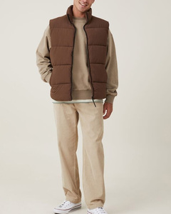 Chaleco Acolchado, Prenda Exterior con Cuello Alto, Chaqueta Sin Mangas Informal con Cremallera para Invierno - Product Image 3