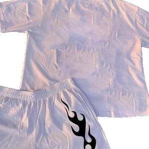 Camiseta de Peso Pesado de 300 g/m², Estampada con Serigrafía, Aplicación Manual, Mezcla de Poliéster/Algodón, Felpa Francesa, Personalizada, Informal, de Verano, Estilo Urbano, Dos - Product Image 3