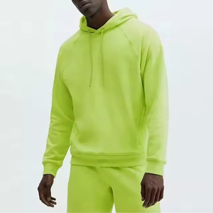 Conjunto Deportivo de Sudadera con Capucha y Pantalones Cortos de Invierno para Hombre, Talla Grande, 100% Algodón, Felpa, Transpirable, de Secado Rápido, para Entrenamiento y Actividades al Aire Libre - Product Image 3