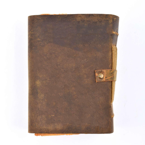 สมุดโน๊ตหนังขอบหยักแบบวินเทจขนาด5x7นิ้วสมุดเสริม200มีซับในของขวัญสำหรับนักเขียน - Product Image 3