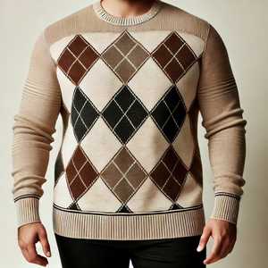 Pull à col roulé en laine 100% pour homme, design personnalisé, résistant, anti-boulochage, épaisseur de la polaire, fermeture éclair, taille numérique plus - Product Image 2
