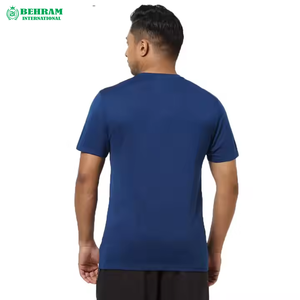 T-shirts pour hommes à manches courtes, design professionnel OEM ODM, respirants, écologiques, coupe ample, 210g, polyester/coton - Product Image 1