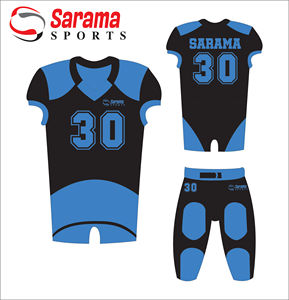 Fútbol americano Sublimación personalizada Árbitro juvenil Fabricante de Pakistán Equipo de desgaste Uniforme de fútbol americano, - Product Image 1