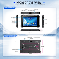 Tablette robuste Android CENAVA A80ST 8 pouces, étanche IP68, tablette industrielle, Android 4G LTE NFC GPS, lecteur de codes-barres, 10000mAh