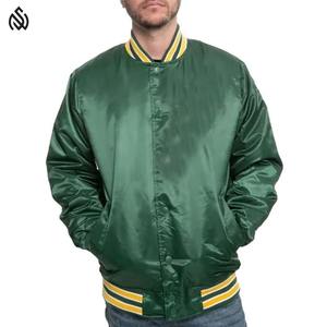 Chaqueta de Invierno Estilo Varsity de Satén 100% Poliéster Personalizada al por Mayor, Nueva Colección Invierno 2025 - Product Image 5