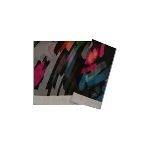 Black Printed Polyester Long Rectangular Scarf - Product Image 1