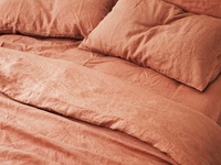Ensemble de literie de qualité supérieure Desert Rose Solid 300TC 100% coton antibactérien, style européen américain, Queen/Full/Double