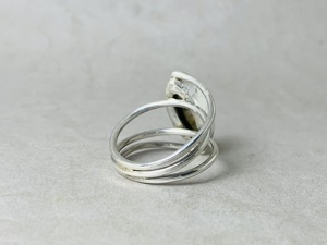 Natural Labradorite Sterling Silver Rings Labradorite Jewelry Marquise Gemstone Blue <b>Fire</b> Labradorite Rings Gift for Her - Product Image 6