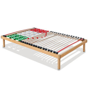 EVERGREENWEB Rete Letto Fissa Hecho en Italia, Soportes de Madera de Faggio y Amortiguadores, Ajustable y Amortiguado, Patas Desmontables - Product Image 3