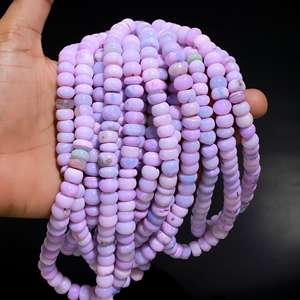 Perles de pierres précieuses d'opale de lavande de vente chaude 7mm- 10mm perles de lavande pour la fabrication de bijoux artisanat collier et bracelet d'opale de couleur pastel - Product Image 2