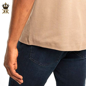 100% coton hommes Boxy recadrée T-Shirt taille régulière de haute qualité Logo personnalisé motif solide impression numérique nouveau Style de mode - Product Image 6