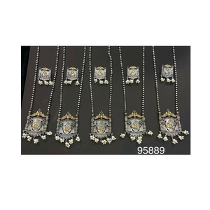 ชุดเครื่องประดับแฟชั่นสไตล์อัฟกานิสถานแบบคลาสสิกน้ำหนักเบาทำจากหินสีตามสั่งสำหรับงานแต่งงานงานปาร์ตี้สร้อยคอต่างหู - Product Image 2