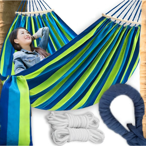 Garden <b>hammock</b> on a frame 80x200 cm blue - Product Image 1