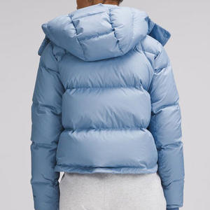 <b>Women's</b> <b>Puffer</b> <b>Jacket</b> Stand Collar Crop Down <b>Jacket</b> With Hood Winter Warm <b>Women</b> Short Bubble Crop Top Down <b>Jacket</b> - Product Image 3