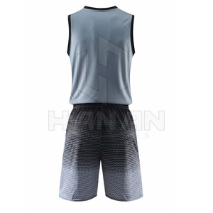 Uniformes de baloncesto ligeros de alta elasticidad con tela de control de humedad transpirable estilo de juegos de numeración personalizados para equipos - Product Image 3