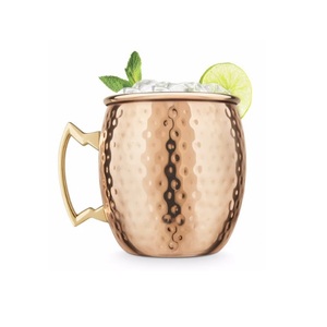 Taza de mula de Moscú con mango de latón de cobre con acabado martillado para bebida fría cerveza vino beber uso Bar Hotel decoración del hogar - Product Image 1