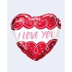 Globos de Corazón para Fiesta, Te Amo, 43cm, Bolsa de 12 Unidades - Product Image 2