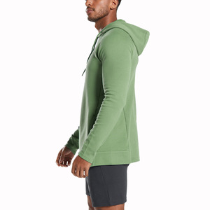 Francés Terry algodón poliéster en blanco Essentials sudaderas con capucha personalizadas para hombres sudaderas recortadas - Product Image 5