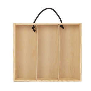 Solid Lid Pinewood Carry Case for 3 <b>Beer</b> Bottles for Parties - Product Image 4