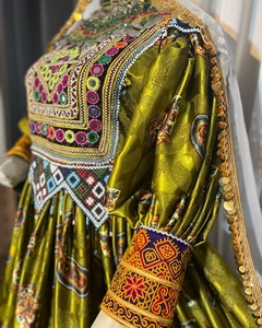 Afgano hecho a mano tradicional bordado mujeres Afghani terciopelo Tribal fiesta y vestido de novia tamaño personalizado vestidos de mujer a la venta 105 - Product Image 4