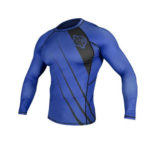 Custom High Quality Mens <b>BJJ</b> <b>Rashguards</b> Sets Breathable 100% Polyester Full Sleeve 180g Quick Dry OEM <b>Rashguards</b> - Product Image 1