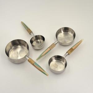 Nouveauté : Tasse à mesurer en acier inoxydable écologique et résistante à la chaleur, avec poignée en résine et finition miroir, capacité de 100 ml, pour la maison, la cuisine et l'hôtel - Product Image 2