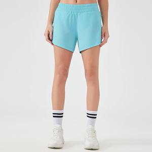 Pantalones cortos deportivos informales de tercera longitud con cintura elástica para mujer, pantalón corto de secado rápido con bolsillo y cremallera, para verano, gimnasio, correr, novedad de 2025 - Product Image 6