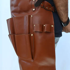 Premium Quality Heavy Duty <b>Leather</b> <b>Aprons</b> For Kitchen Professional Made Cowhide <b>Leather</b> Adjustable <b>Aprons</b> Made By-Luxembourg - Product Image 2