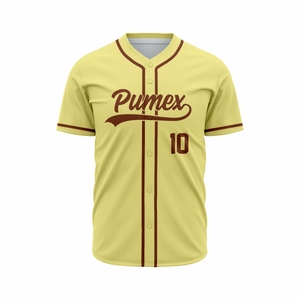 Jersey de Béisbol Personalizado con su Propio Diseño, Impresión por Transferencia de Calor, Cosido, Transpirable, de Secado Rápido, 100% Poliéster, Cuello Alto - Product Image 5