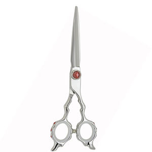 Ciseaux de coupe de cheveux de barbier à poignée russe finition polonaise avec lame tranchante ciseaux de coiffure de beauté en acier métallique - Product Image 6