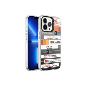 Étui rigide OMSY avec motif protecteur pour iPhone 13 Pro Max, coques arrière souples en TPU disponibles en styles INS - Product Image 1