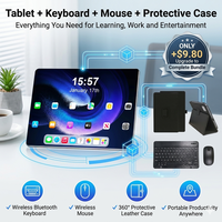 Tablet Educativa de 10.1 Pulgadas, Android 14, Octa Core, Doble SIM, Llamadas 3G, 6GB RAM, 64GB ROM, para Oficina, Estudio y Entretenimiento