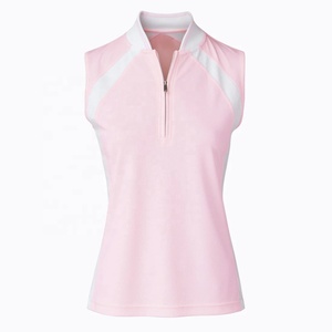 <span class=keywords><strong>Polo</strong></span> de golf pour femmes en polyester de haute qualité avec logo personnalisé respirant à col montant court <span class=keywords><strong>sans</strong></span> manches extensible ajusté pour <span class=keywords><strong>polo</strong></span> vente en gros - Product Image 6