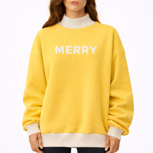 Women Streetwear Oversized Stand Collar Sweatshirt Eco-Friendly Soft Warm Loose Fit Casual <b>Winter</b> <b>Top</b> Badge Sequined Decoration - Product Image 4