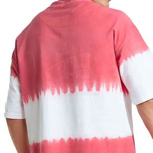 เสื้อยืดถักสำหรับผู้ชายผ้าคอตตอน100% แฟชั่นล่าสุดเสื้อแนวสตรีทแต่งลายตัดด้วยคอนทราสต์ออกแบบโลโก้ได้ตามต้องการ - Product Image 5