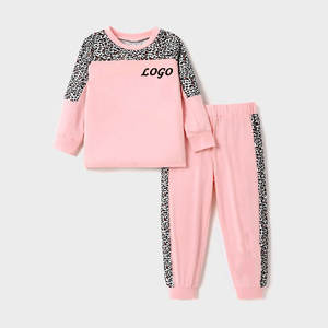 2025 dernier style enfants sweat jogger ensemble survêtement polaire chaud avec motif solide - Product Image 6