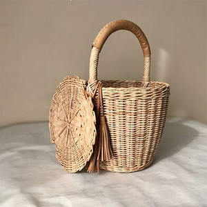 Cesta de picnic de ratán ecológica con forro para almacenamiento de alimentos OEM aceptable logotipo personalizado de Vietnam al por mayor - Product Image 4