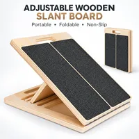 Planche d'étirement des mollets en bois compacte et pliable pour l'exercice des jambes, design portable pour les débutants, les athlètes, la maison, le bureau, la salle de sport