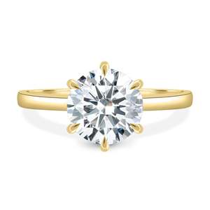 Anillo de Compromiso con Diamante Cultivado en Laboratorio, Corte Redondo, 6 Puntas, Certificado por IGI, Categoría de Productos de Anillos de Diamantes - Product Image 4
