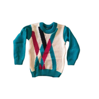 Nouveau Style 2024 mode col rond rayé laine cachemire tricot surdimensionné pull ourlet irrégulier conception femmes pull