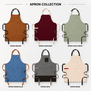 ผ้ากันเปื้อนผ้าแคนวาส 3 กระเป๋า ปรับเอวได้ กันน้ำ ซักด้วยเครื่องได้ สำหรับอุปกรณ์ทำความสะอาด ใช้ในชีวิตประจำวัน สไตล์เรียบง่าย - Product Image 4