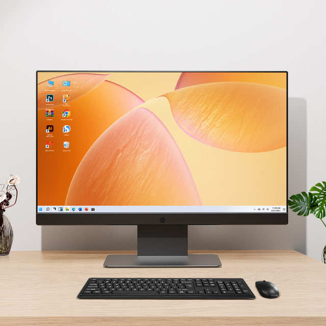 High Quality New All in One DDR4 32GB SSD+HDD I3 I5 I7 I9 LCD Touch Screen Curve Computer US Plug Wall Hanging