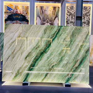Lastra di Marmo <span class=keywords><strong>Naturale</strong></span> Verde Giada di Alta Qualità per Pareti Decorative di Ville di Lusso - Product Image 5