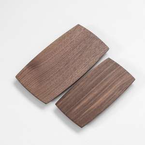 Multi-Purpose Extra Long Skinny Bamboo Tray Wooden Display Board Holder Long Wooden Tray With <b>Black</b> <b>Handles</b> for <b>Kitchen</b> Use - Product Image 3