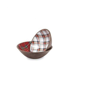 Cuenco de madera minimalista personalizado con estampado de esmalte ecológico para bodas, restaurantes, cuenco de madera decorativo para comida - Product Image 5